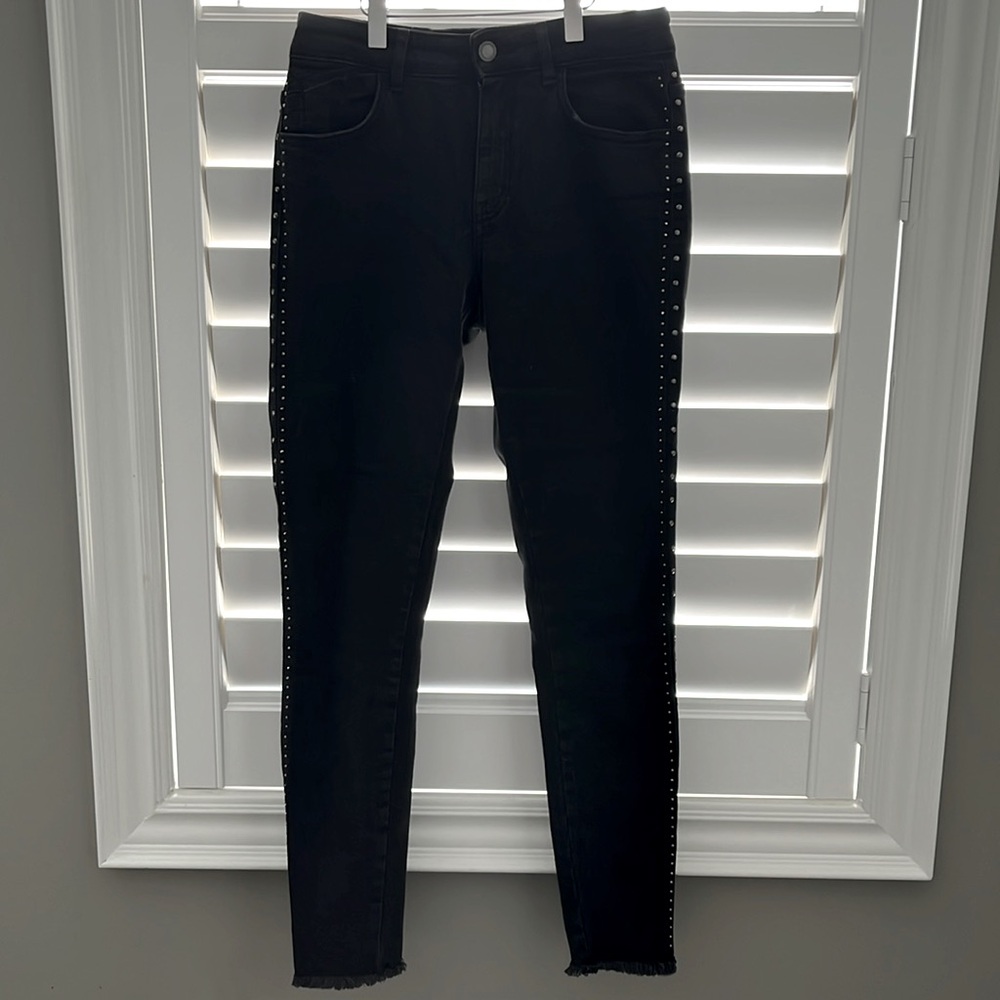Zara black denim with studs